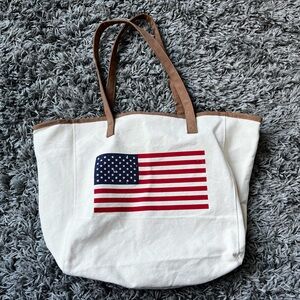 Maurices American Flag Canvas Tote Bag